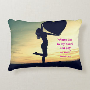 Coussins Décoratifs citation de Samuel Lover cœur amour inspiration Ca