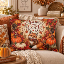 Citrouilles de renard chaudes et confortables Illu