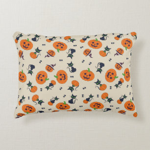 Coussins Décoratifs Citrouilles et chats noirs mignons pour Halloween