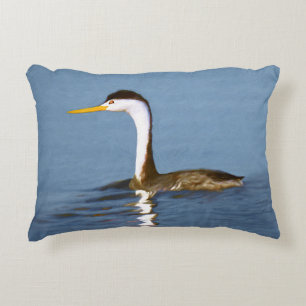 Coussins Décoratifs Clark's Grebe Painting - Art original pour les ois