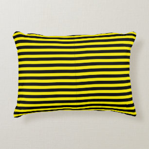 Coussins Décoratifs Classic noir et jaune rayé