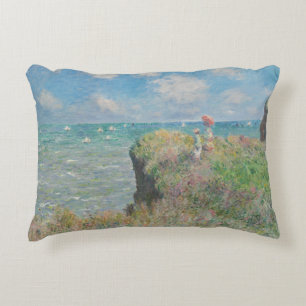 Coussins Décoratifs Claude Monet - Promenade Cliff à Pourville