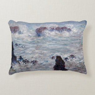 Coussins Décoratifs Claude Monet - Tempête au large de la côte Belle-Î
