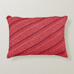 Coussins Décoratifs Closeup stripy crochet texture.