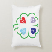 Coussins Décoratifs Clover avec les coeurs (Devant(Vertical))