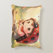 Coussins Décoratifs Coccinelle et le royaume de nectar caché (Dos(Vertical))