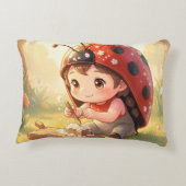Coussins Décoratifs Coccinelle et le royaume de nectar caché (Dos)