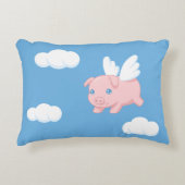 Coussins Décoratifs Cochon volant - Cochon mignon avec ailes (Devant)