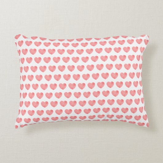 Coussins Décoratifs Coeur d'aquarelle rose motif (Devant)