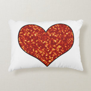 Coussins Décoratifs Coeur en feu