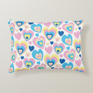 Coussins Décoratifs Coeurs Pastel.