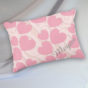 Coussins Décoratifs Coeurs roses Personnalisé Valentine