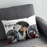 Coussins Décoratifs Collage photo moderne J'aime Mon copain<br><div class="desc">Révolutionnez la façon dont vous avez express votre affection cette Saint-Valentin avec notre carte moderne. Cette carte sur mesure vous permet de compiler trois de vos photos préférées dans un collage étonnant, à côté de la déclaration en gras - I LOVE MY BOYFRIEND. Rendez-le encore plus personnel avec un message...</div>