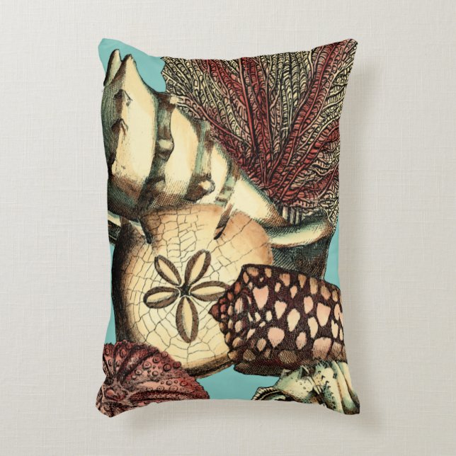 Coussins Décoratifs Collection de coquillages turquoise et de coraux r (Devant(Vertical))