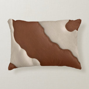 Coussins Décoratifs Collection élégante de luxe en faux cuir de vache 