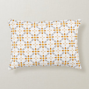 Coussins Décoratifs Colonnes d'automne Orange Brown et blanc