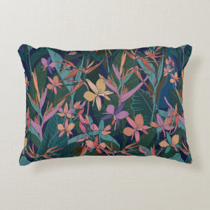 Coussins Décoratifs Coloré jungle tropicale feuilles et fleurs main d