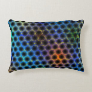 Coussins Décoratifs Coloré porté avec des pois noirs.