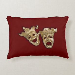 Coussins Décoratifs Comédie et tragédie Théâtre Masques Maroon
