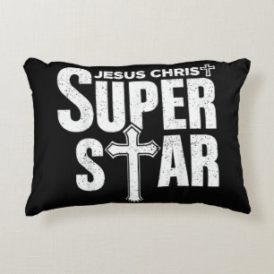 Coussins Décoratifs Conception chrétienne vintage Jésus-Christ super
