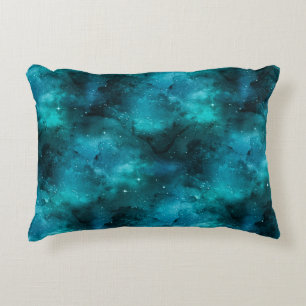 Coussins Décoratifs Conception de la série Galaxie sarcelle 7