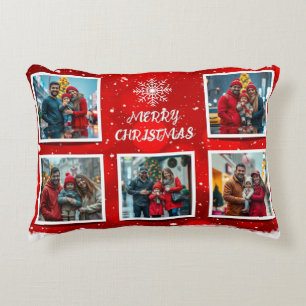 Coussins Décoratifs Conception de photo de famille de Noël moderne élé