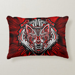 Coussins Décoratifs Conception de totem tribal Haida Loup