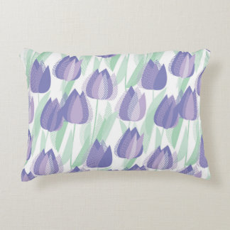 Coussins Décoratifs Conception de tulipe : violet clair floral.