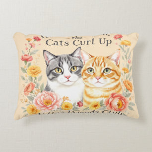 Coussins Décoratifs Conception pour les amoureux de chat tigré gris et