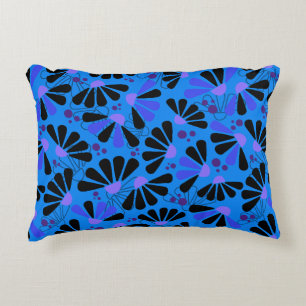 Coussins Décoratifs Confetti de fleurs sur Paradise Blue