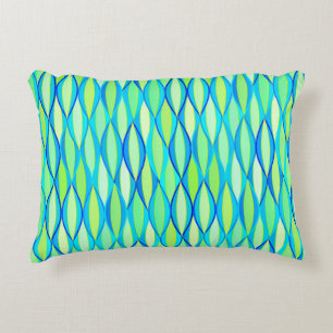 Coussins Décoratifs Copie de ruban de la moitié du siècle - turquois