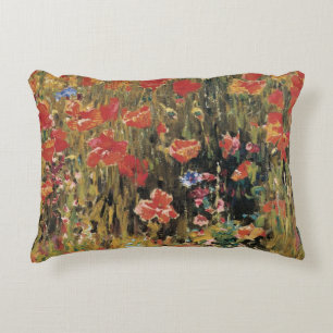 Coussins Décoratifs Coquelicots par Robert Vonnoh, Impressionnisme Vin