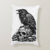 Coussins Décoratifs Corbeau gothique – par BurnsInHell (Dos(Vertical))