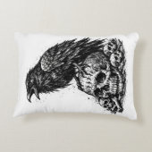 Coussins Décoratifs Corbeau gothique – par BurnsInHell (Dos)