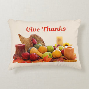 Coussins Décoratifs Cornucopia : "Donnez merci" à Thanksgiving