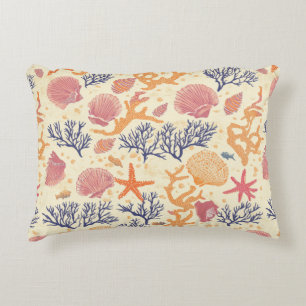 Coussins Décoratifs Côtière rustique - Coquillages, Poissons étoilés, 