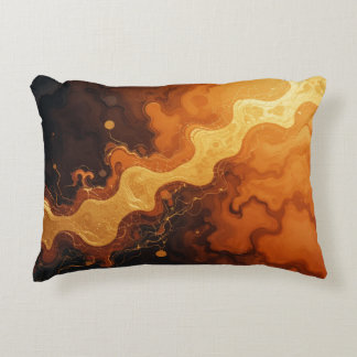 Coussins Décoratifs couleur d'eau orange brûlée arrière - plan accent