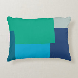 Coussins Décoratifs Couleur géométrique minimaliste Bleu Vert Tons