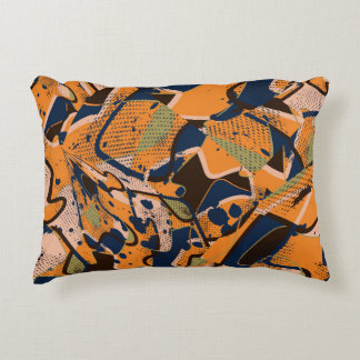 Coussins Décoratifs Couleur géométrique vintage fond transparent.