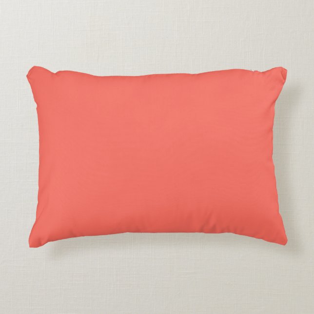 Coussins Décoratifs Couleur solide rose corail moderne (Devant)