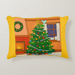 COUSSINS DÉCORATIFS COULEURS DE DESSIN ANIMÉ BRILLANTES POUR SAPIN DE