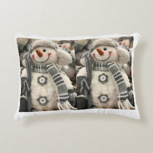 COUSSINS DÉCORATIFS **COUPLE DE BONHOMMES DE NEIGE** NOËL