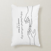 Coussins Décoratifs Couple Se Tenant la Main Citation (Devant(Vertical))