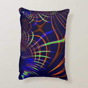 Coussins Décoratifs Courbes pointues du vert citron au corail et bleu