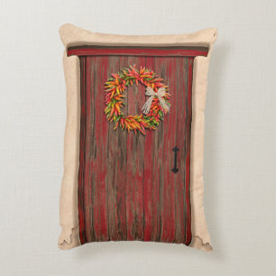 Coussins Décoratifs Couronne du sud-ouest du Chili sur une porte en bo