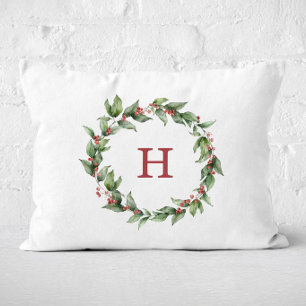Coussins Décoratifs Couronne festive de houx Noël