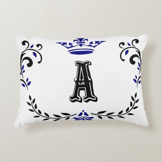 Coussins Décoratifs Couronne Wreath A Monogramme (Devant)
