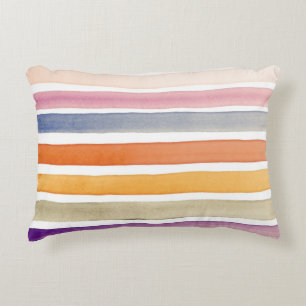 Coussins Décoratifs Courses peintes à la main de brosse d'aquarelle,