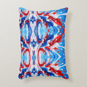 Coussins Décoratifs Couverture Splash Rouge Blanc et Bleu