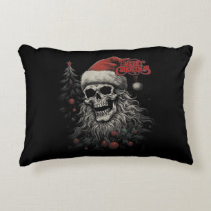 Coussins Décoratifs Crâne de squelette Noël joyeux drôle Santa apparié